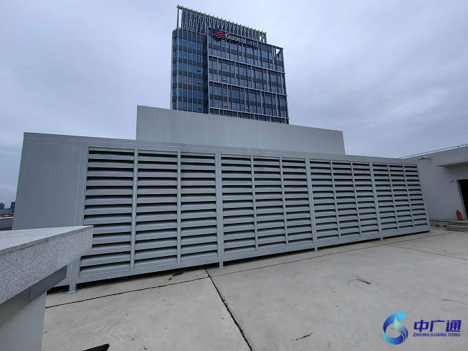 中央空調(diào)風(fēng)冷熱泵機組噪聲治理后效果照片